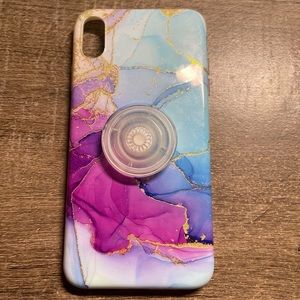 Gold Glitter Sparkle Marble Design Slim Bumper Rubber Silicone Phone Case